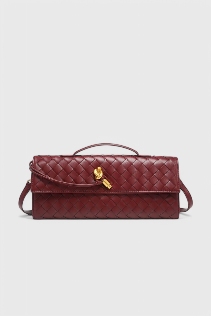 Melanie | Elegante bolso de mano con sofisticado detalle de nudo dorado
