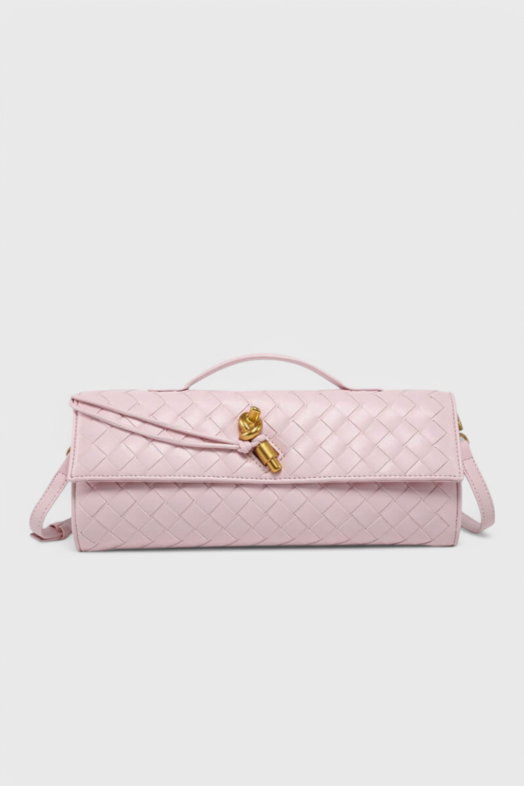 Melanie | Elegante bolso de mano con sofisticado detalle de nudo dorado