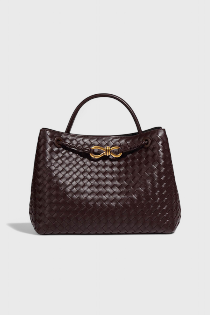 Elegante bolso tejido para uso diario en color índigo