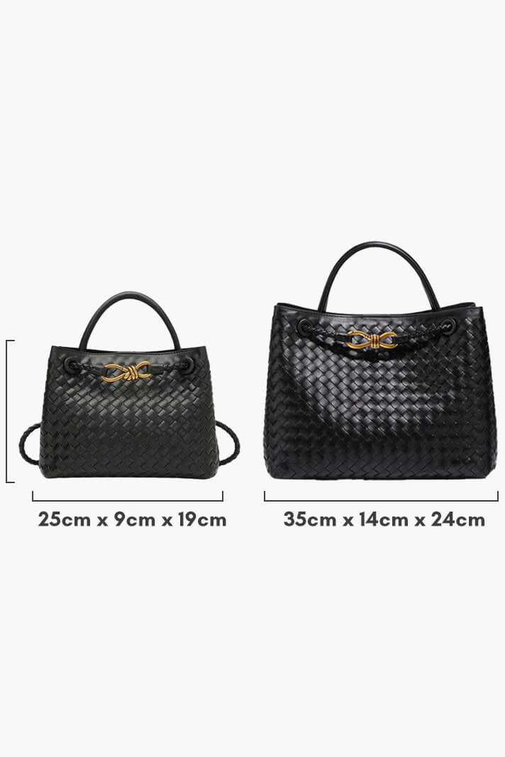 Elegante bolso tejido para uso diario en color índigo