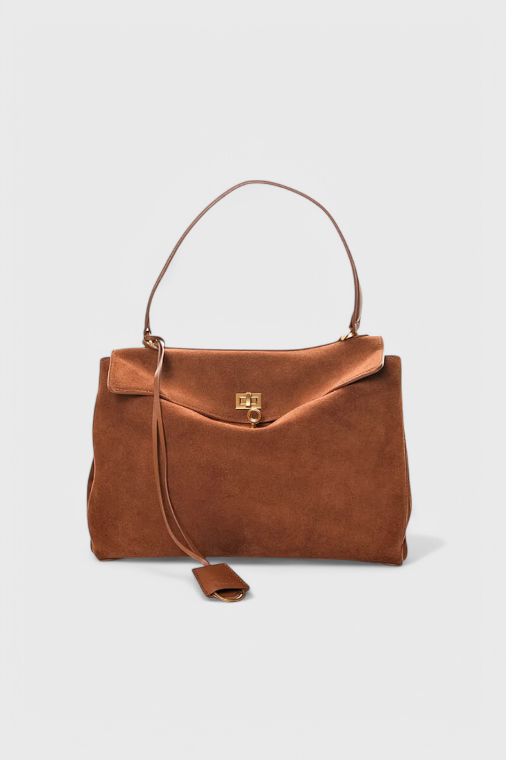 Henna | Elegante bolso de hombro de ante