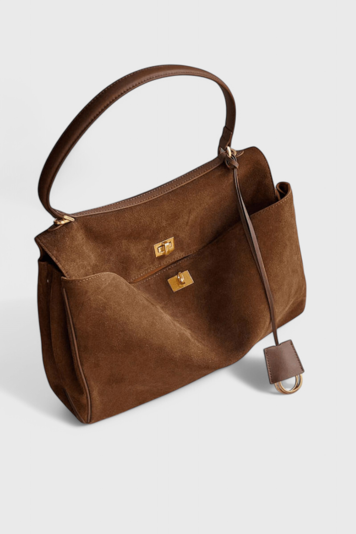 Henna | Elegante bolso de hombro de ante