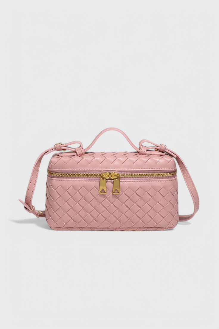 Milla | Mini bolso tejido con elegantes accesorios dorados
