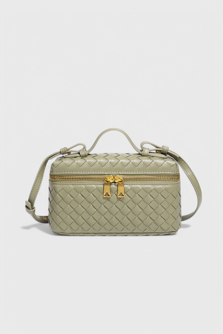 Milla | Mini bolso tejido con elegantes accesorios dorados