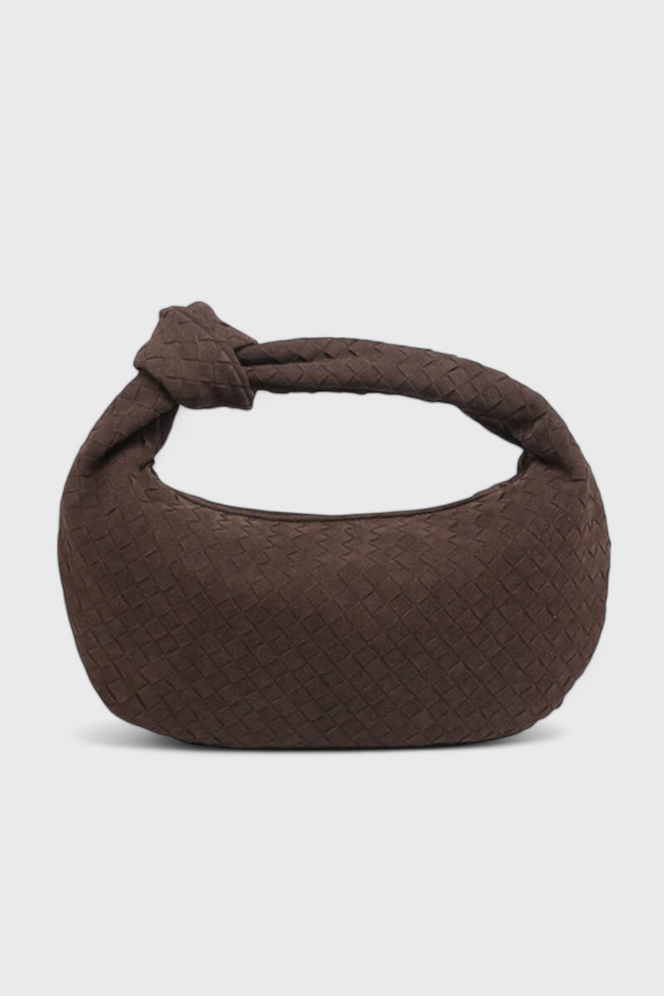Lila | Elegante bolso mediano tejido con sofisticado detalle de nudo