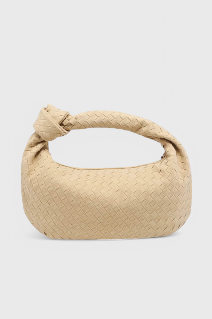 Lila | Elegante bolso mediano tejido con sofisticado detalle de nudo
