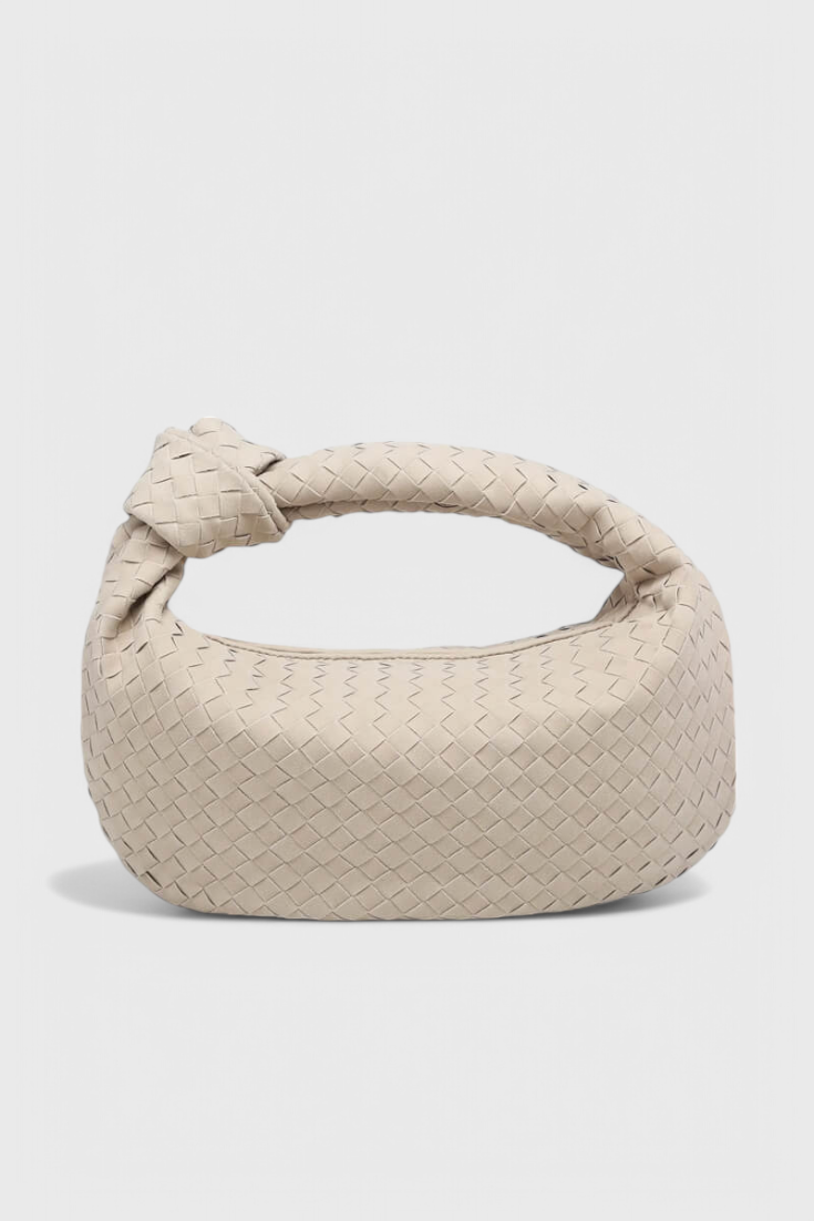 Lila | Elegante bolso mediano tejido con sofisticado detalle de nudo