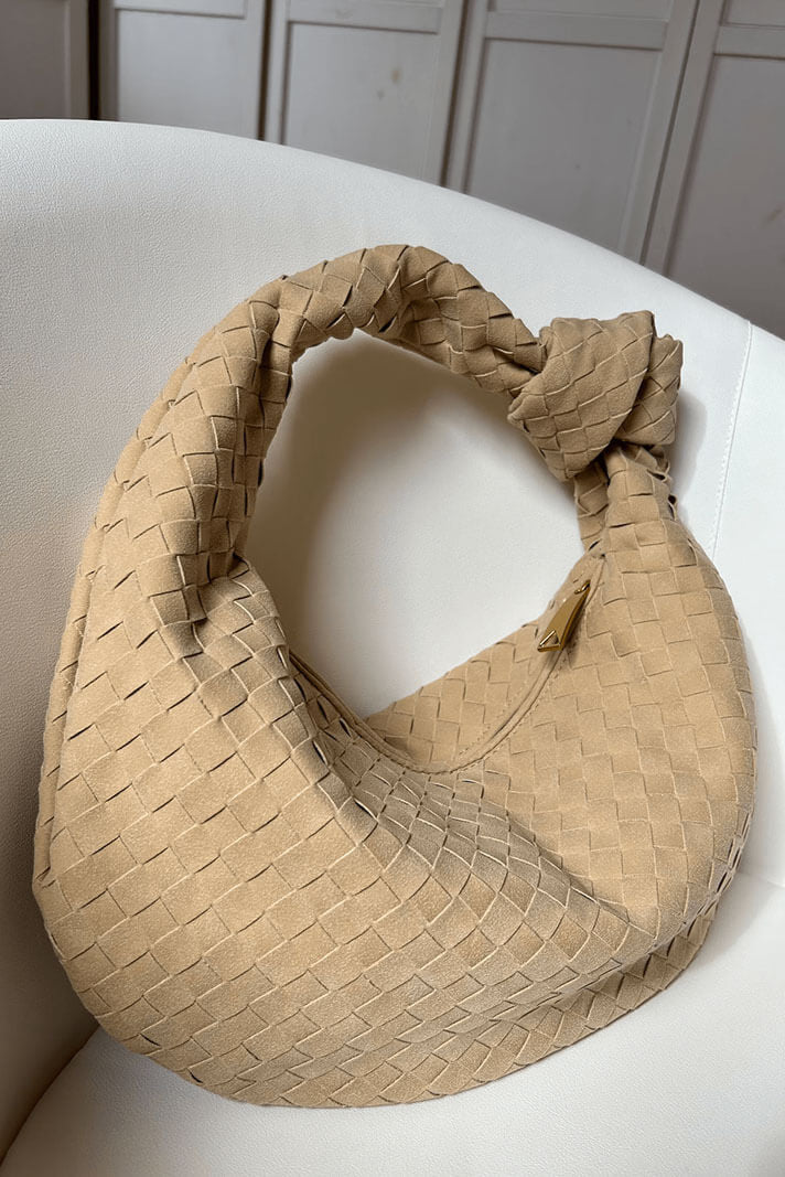 Lila | Elegante bolso mediano tejido con sofisticado detalle de nudo