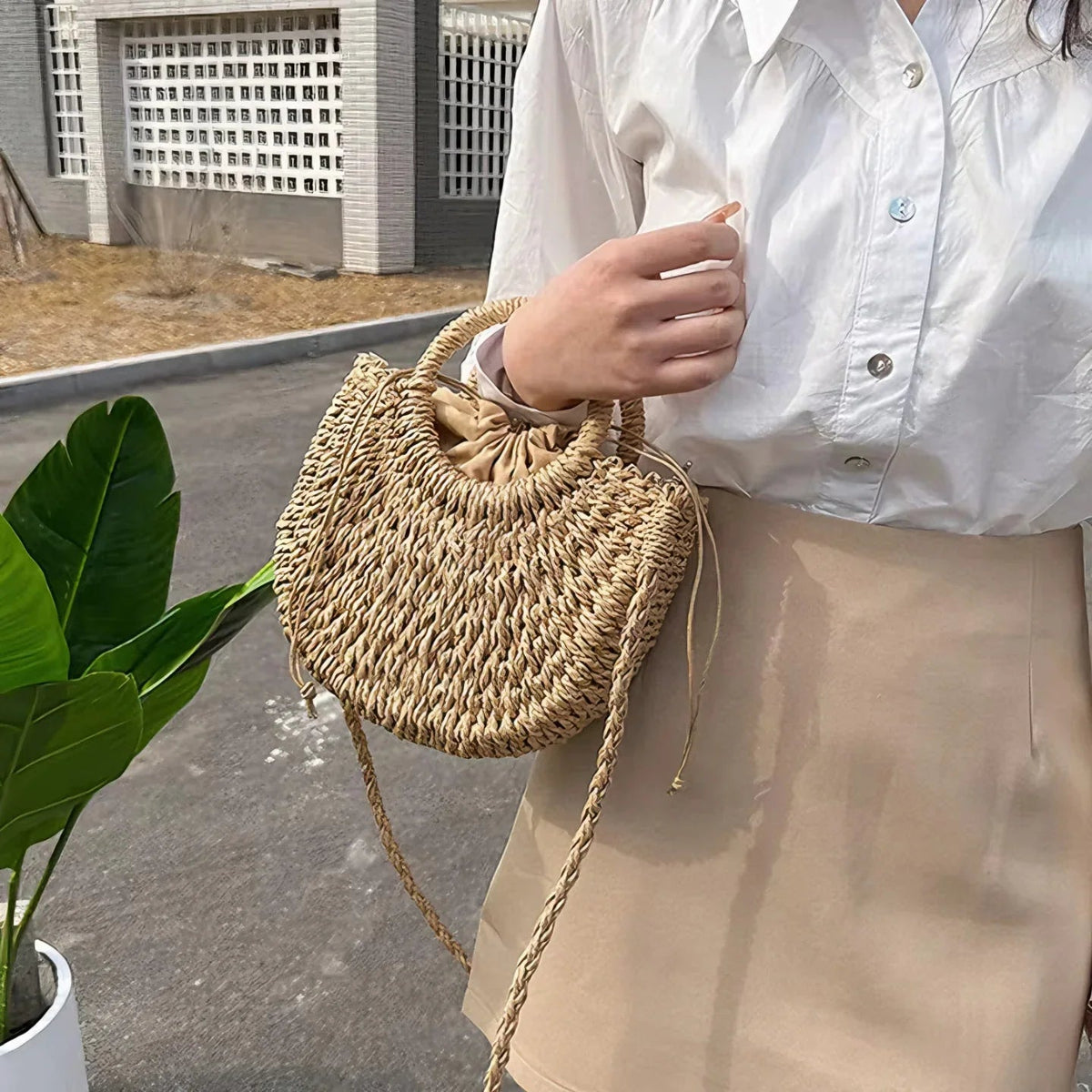 Bolso Vintage con Hebilla Elegante