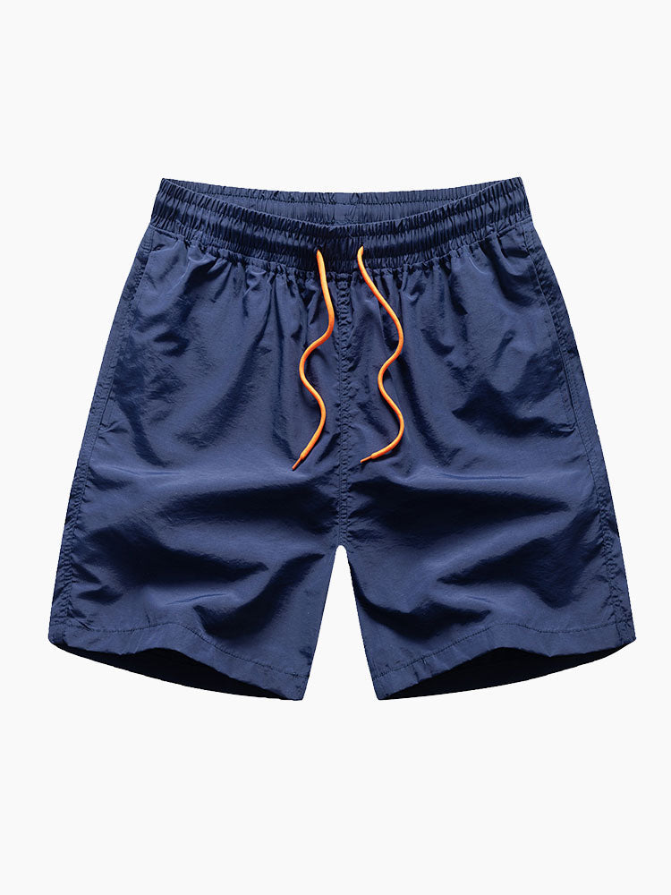 Conjunto de camisa abotonada con estampado de palmeras y pantalón corto de baño
