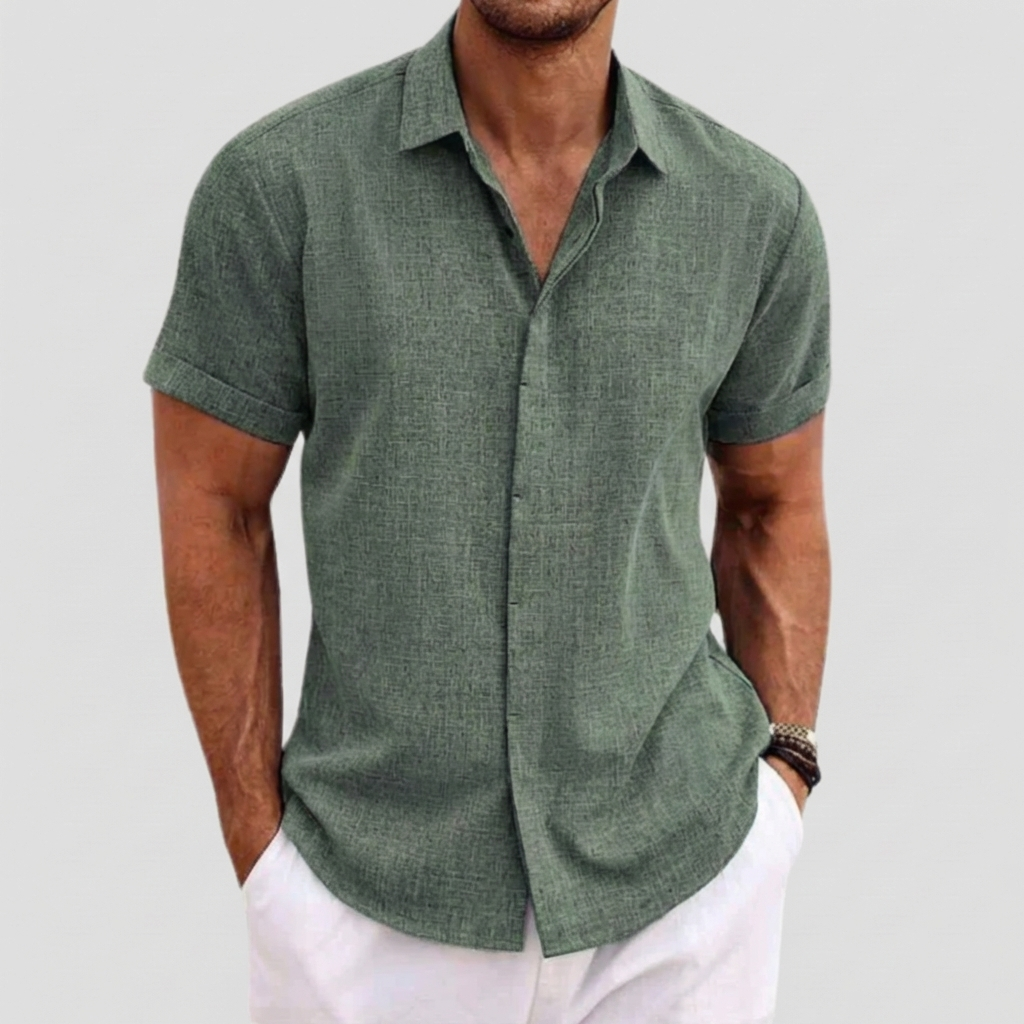 Camisa Casual de Manga Corta para Hombre