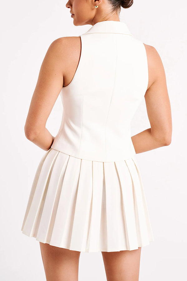 Conjunto sexy de chaleco sin mangas con escote en V