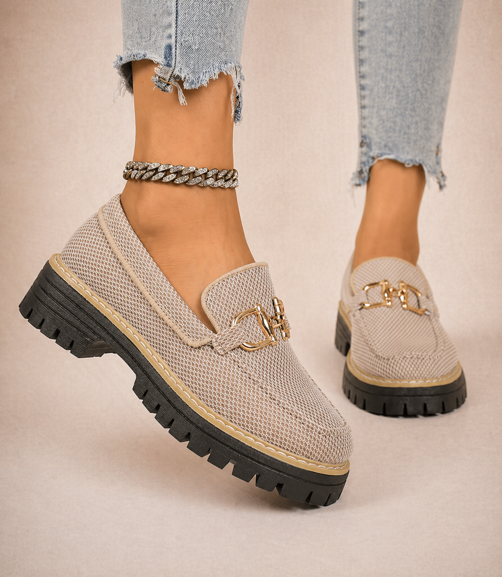 Mocasines Transpirables de Malla con Suela Gruesa y Estilo Moderno