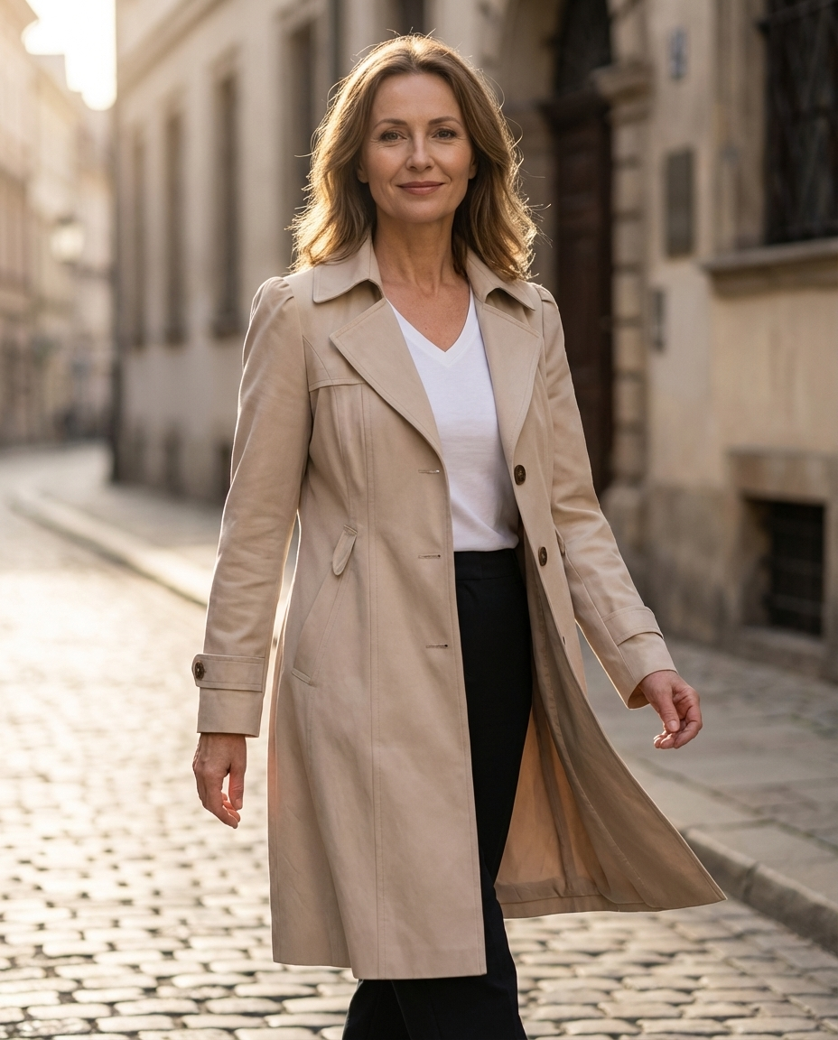 Abrigo Largo Elegante y Sofisticado para Mujer