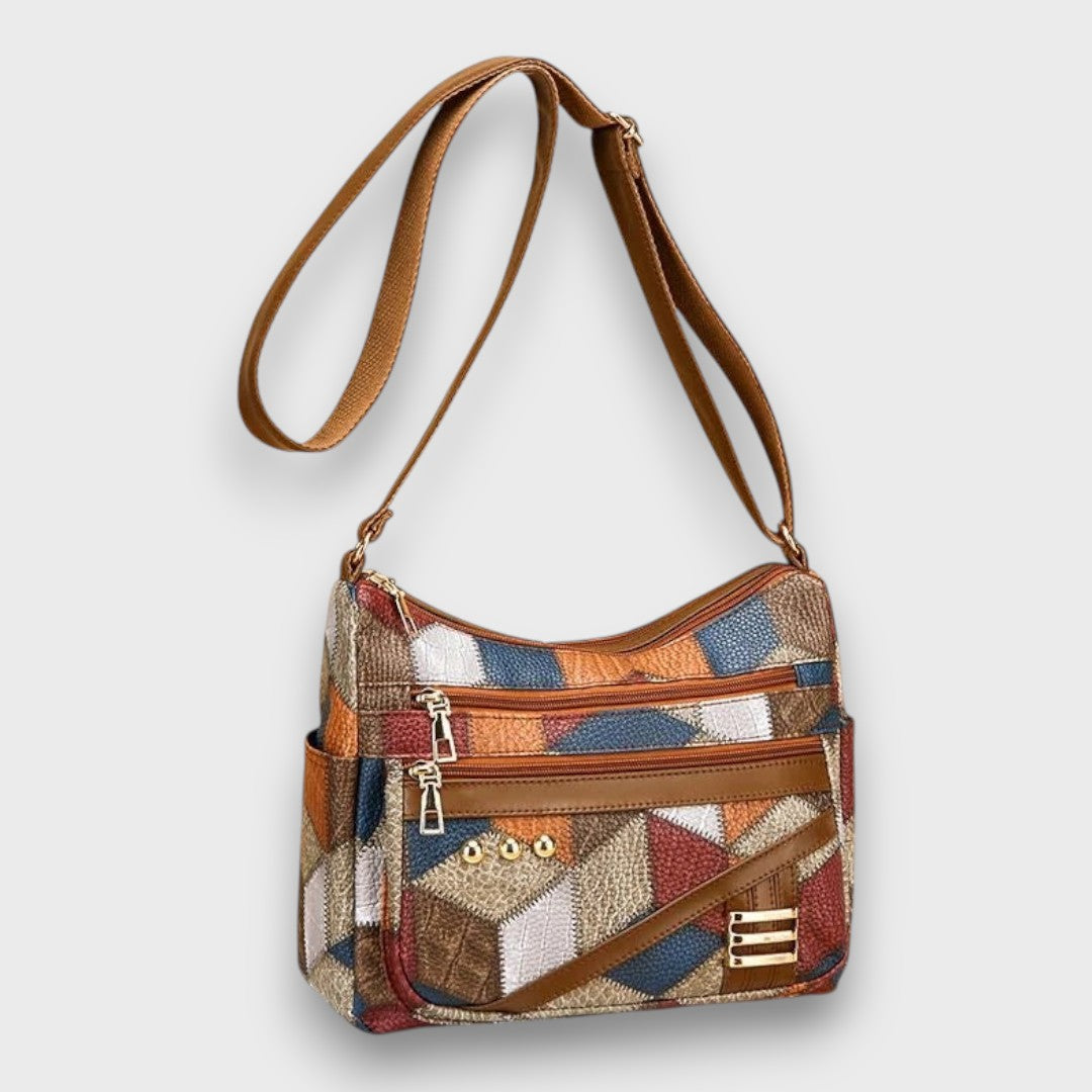 Miresta | Elegante bolso de hombro con diseño de patchwork