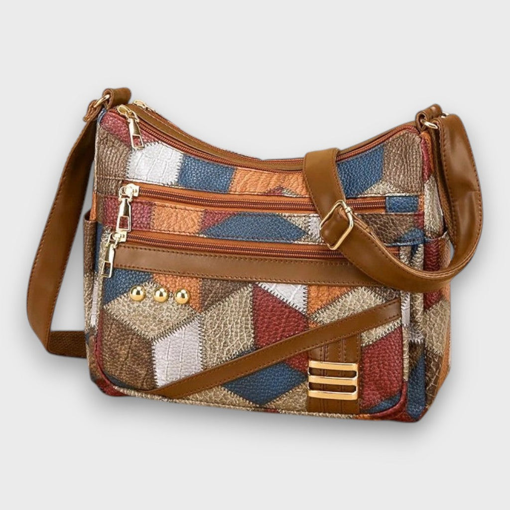 Miresta | Elegante bolso de hombro con diseño de patchwork