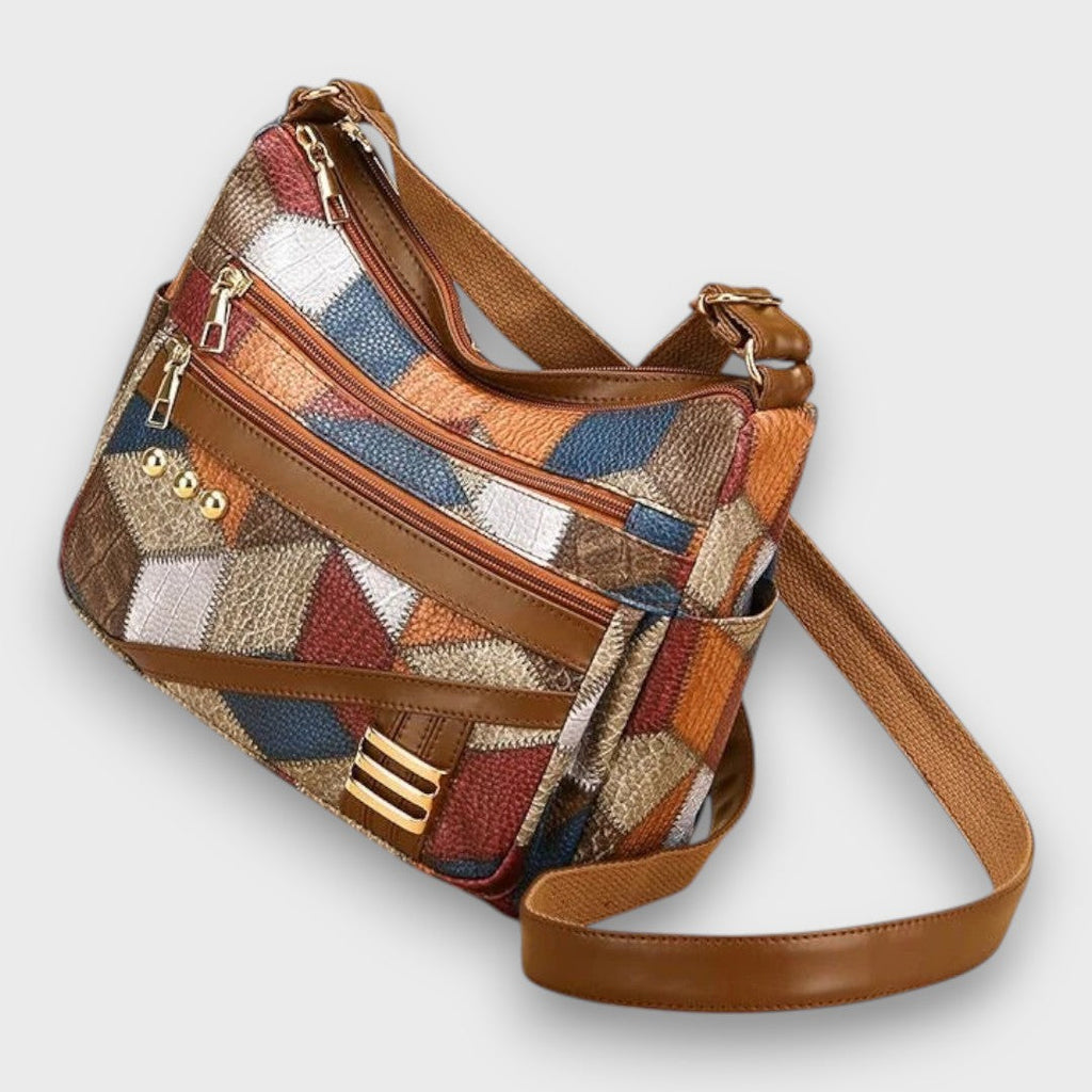 Miresta | Elegante bolso de hombro con diseño de patchwork