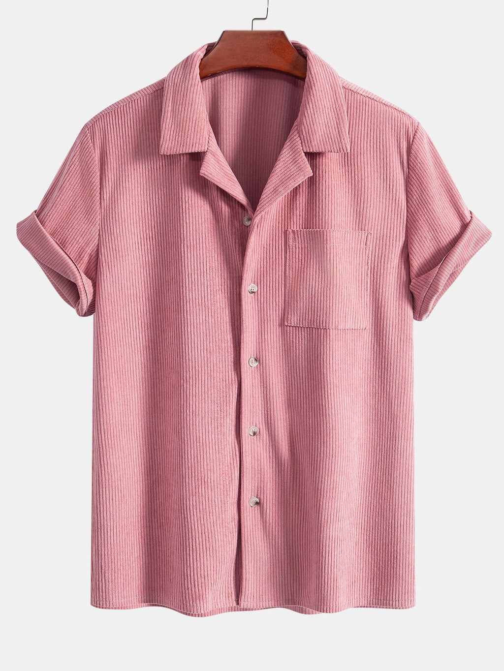Conjunto cubano de pana: camisa de manga corta y pantalones cortos