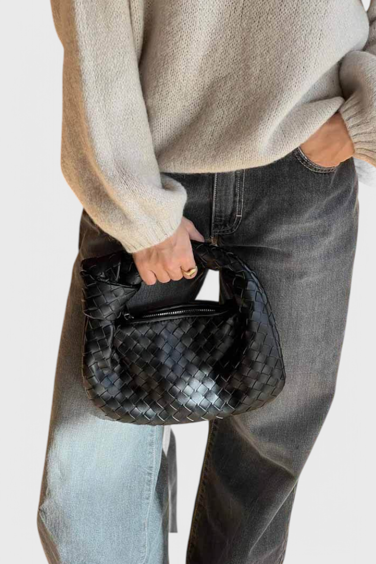 Verde salvia | Mini bolso satchel tejido