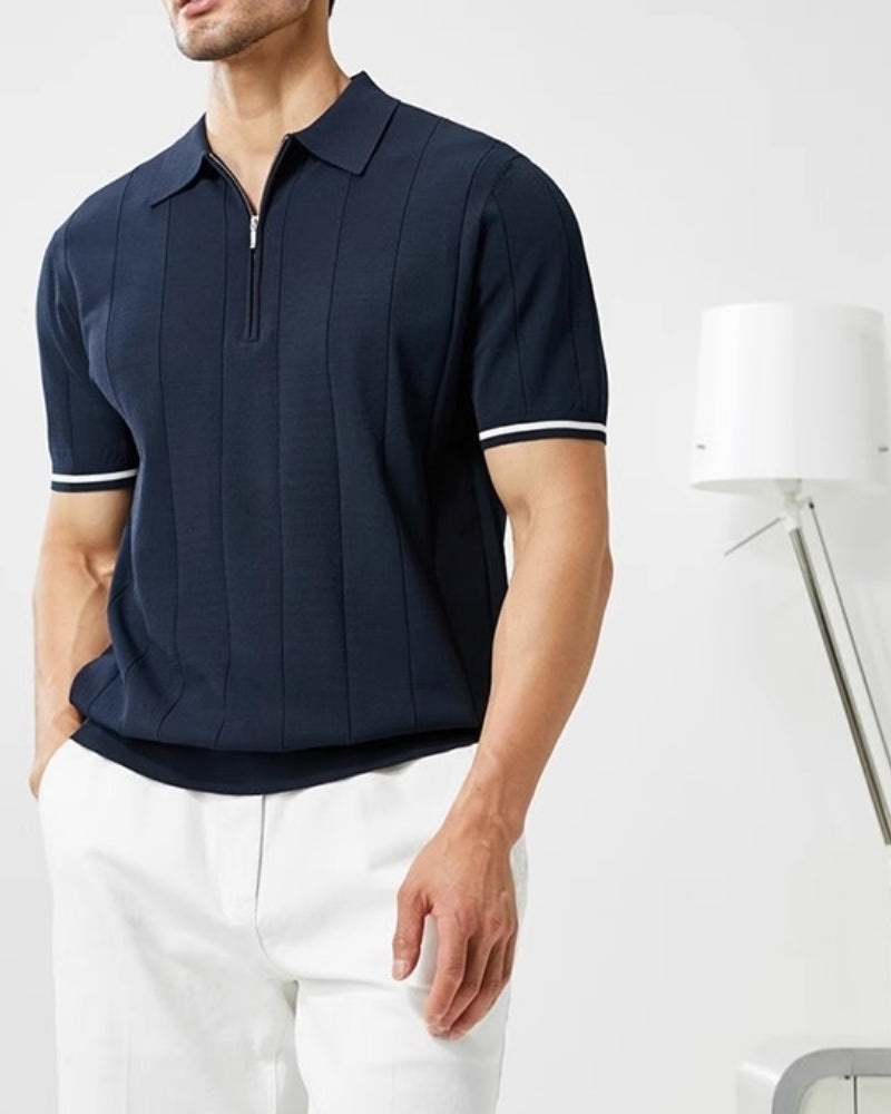 Camisa con cuello y cremallera