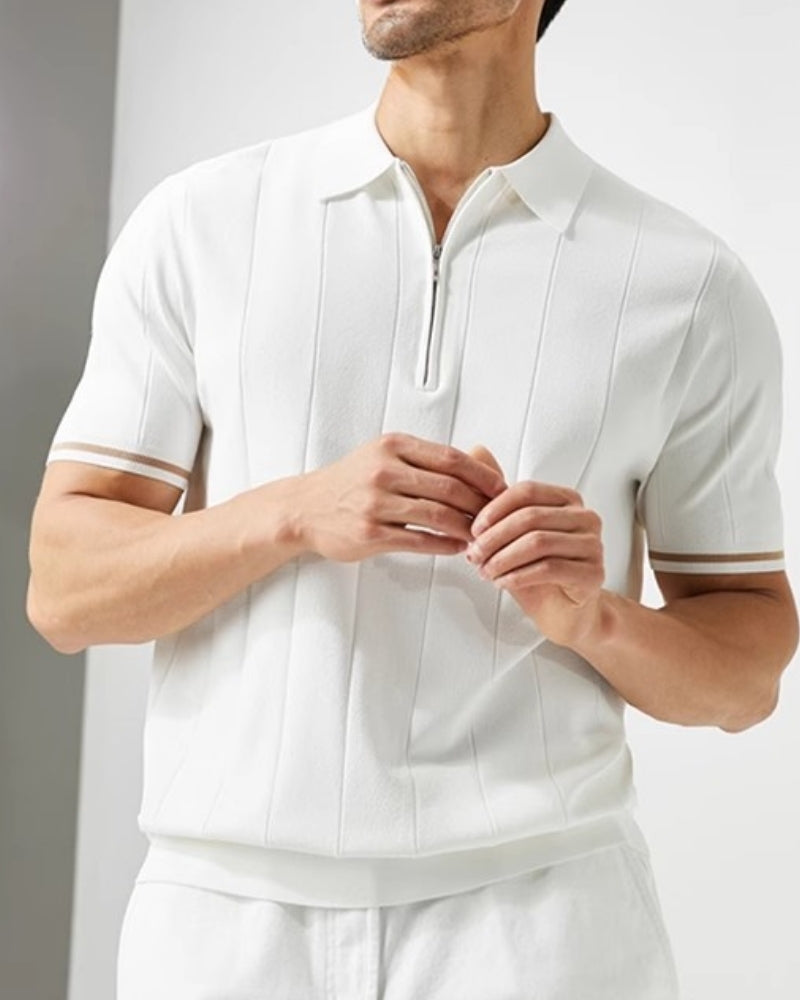 Camisa con cuello y cremallera