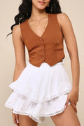 Falda pantalón con volantes