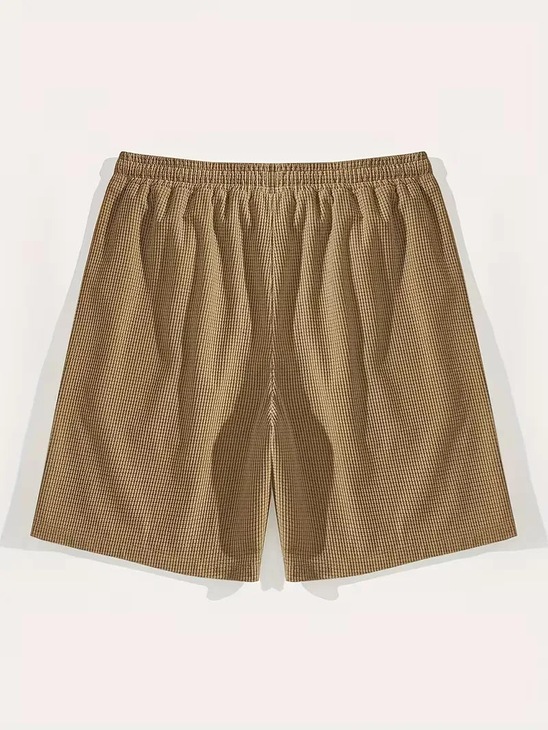 Pantalón corto tipo gofre